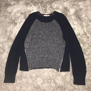 Navy with grey accent sweater